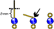 Illustration of eye-pin looping technique, courtesy of Rings & Things