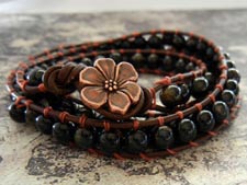 a tutorial on making wrapped leather bracelets.