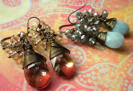 See our full tutorial on wire wrapping briolettes.