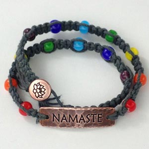 Namaste Chakra Choker / Double Wrap Bracelet Tutorial