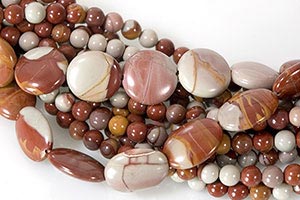 Typical appearance of noreena jasper beads.