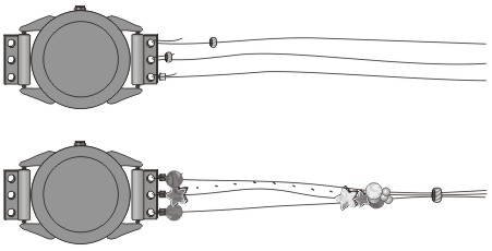 Use one small crimp... (illustration courtesy of Rings & Things)