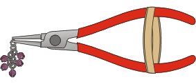 Hint: Wrap the handles of the pliers... (image courtesy of Rings & Things)