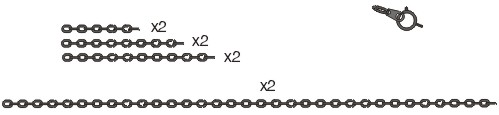 Remove ends of the clasp from the chain (illustration courtesy of Rings & Things)