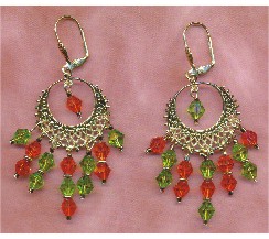 Cosmic Crystal™ bead earrings with yellow round filigree from Rings & Things